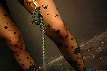 Blonde teen 18+ dominatrix tortures her serf