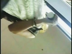 Blondie wears a dress that calls for up skirt porn