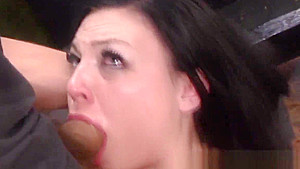 Bound submissive gets cum