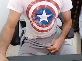 Brazilian guy showing off on cam 2