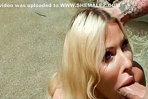 Brittney Kade - Busty Shemale Gets Analed By Her Boyfriend Outdoor