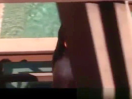 Brunette Anal Fuck Pool Side Outdoors