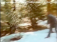 Brunette Gives Mass Blowjob Outdoors