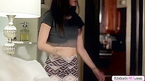 Brunette Lesbian Sniffing Lingerie