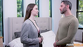 Brunette teen 18+ Hazel Moore Gets Ass Slammed To Gain New Client For Step daddy GP2561 - AnalVids