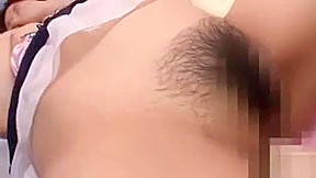 Busty Asian Girl Getting Her Hairy Pussy Fingered Fucking With Doubledildo