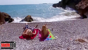 Busty Blonde Rough Fuck In Pussy And Ass On The Beach - L Laura Blume And Max Cortes