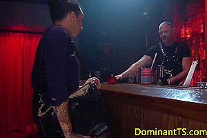 Busty Inked Ebony Dom Doggystyles Sub P