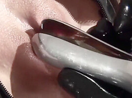 Busty Submissive Gets Pissed On And Fucked By Latex Maledoms