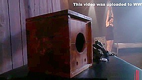 Busty chick gets tied and mouth-fucked