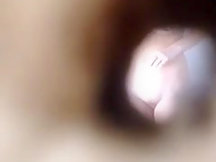 Busty flat mate getting out of the shower