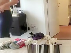 Busty milf trying lingerie
