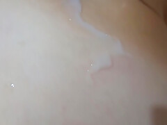 Buttplugged Girlfriend Fucked From Behind & Eating Cum