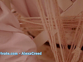 (CAN'T STOP MOANING) Alexa Creed Gets Tied Up and Vibed Hard Till Orgasm - SKYPRIVATE