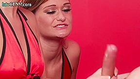 CFNM BJ cheerleaders sucking locker room cock in group
