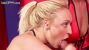 CFNM BJ cheerleaders sucking locker room cock in group