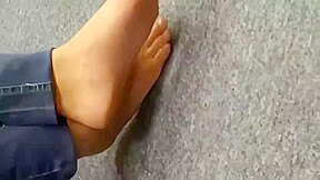 Candid barefeet foot and soles