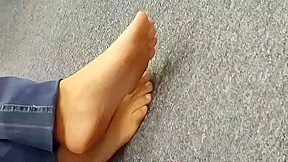 Candid barefeet foot and soles