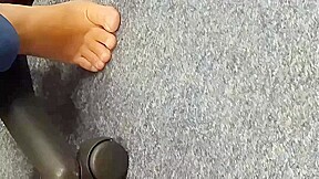 Candid barefeet foot and soles