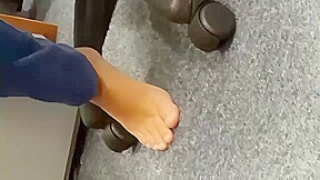 Candid barefeet foot and soles