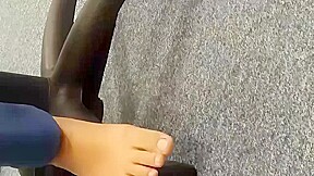 Candid barefeet foot and soles