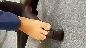 Candid barefeet foot and soles