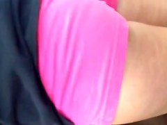 Candid pink shorts 2