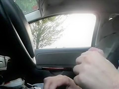 Car flasher ejaculates as two ladies walk by