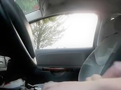 Car flasher ejaculates as two ladies walk by
