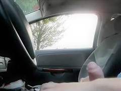 Car flasher ejaculates as two ladies walk by