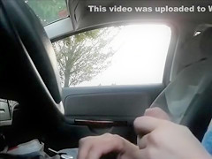 Car flasher ejaculates as two ladies walk by