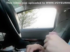 Car flasher ejaculates as two ladies walk by