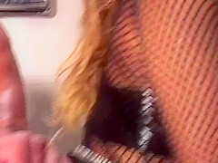 Catching The Lingerie Covered Blonde Smoking Cigs In The Bathroom Ends With Hardcore Anal Discipline