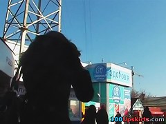 Catching up with upskirt cutie