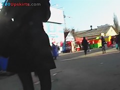 Catching up with upskirt cutie