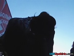 Catching up with upskirt cutie