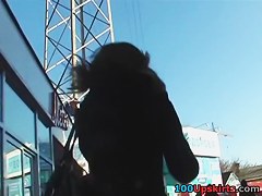 Catching up with upskirt cutie