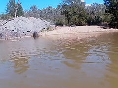 Caught Masturbating and Fucked at the Nude Beach
