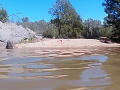 Caught Masturbating and Fucked at the Nude Beach