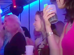 Cfnm girls getting undressed by strippers in an orgy party