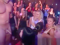Cfnm girls indulging themselfs with stripper cock