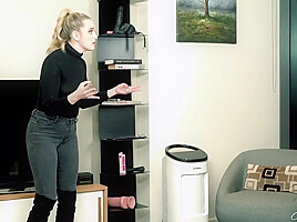 Charlie And Mia Make Out Before Charlie Pulls Mia Onto The Couch To Fuck Her