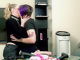 Charlie And Mia Make Out Before Charlie Pulls Mia Onto The Couch To Fuck Her