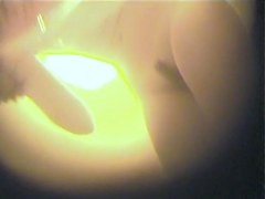 Charming semi spheres of naked butt on dressing room cam