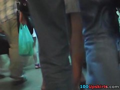 Charming stranger's upskirt wazoo