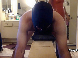 CherryPrice - Sensual Dom In Latex Caning/ Strapping Slave
