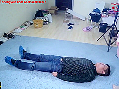 Chinese Mistress Tramples Her Slave All Over His Body And Neck
