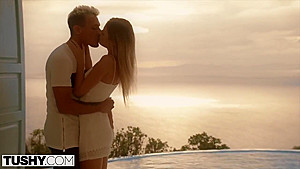 Chris Diamond And Rebecca Volpetti - teen 18+ On Vacation Gapes For Bartender While Parents Are Away