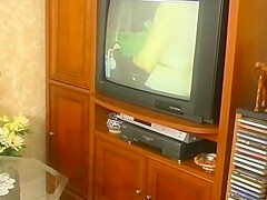 Chubby French Woman Pleasing Her Man All Over He House