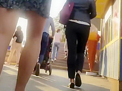 Chubby ass upskirt
